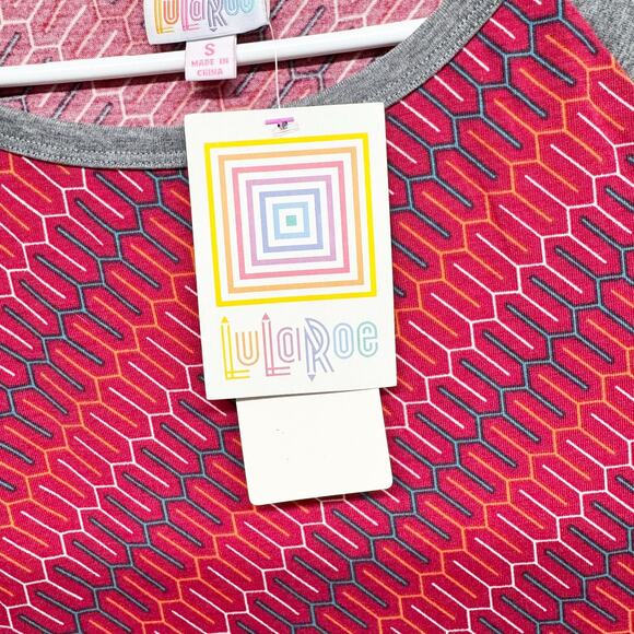 New Lularoe Dress Women Size Small Julia Geometric Print Round Neck Short Sleeve - Picture 3 of 8